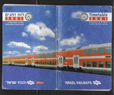 Delcampe - Israel Transport Memorabilia. Israel Railways. Timetable 2001. Effective 8.09.2001 - Mondo