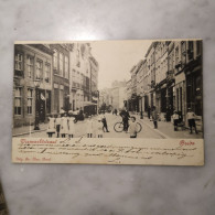 Delcampe - Breda (N-BR) Veemarktstraat (Veel Volk - Fietser) 1903 Topkaart - Breda