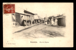 Delcampe - ALGERIE - KHENCHELA - RUE DE L'EGLISE - EDITEUR GEISER - Sonstige & Ohne Zuordnung