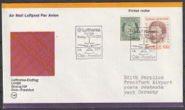 Delcampe - Norwegen: 1977, Lufthansa Erstflug  LH 023  Oslo - Frankfurt.     SoStpl. - Briefe U. Dokumente