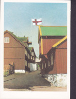 Delcampe - Faroe Islands PPC Tinganes. Tórshavn. Faroe Flag Flagge Mind : Hanna Weihe H.N.J.B. - 151 G00 319 (2 Scans) - Féroé (Iles)