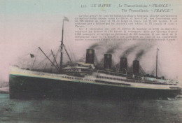 Delcampe - Ship LE HAVRE - Le Transatlantique FRANCE 1914-18 Steamer Unposted #SEP770 - Dampfer