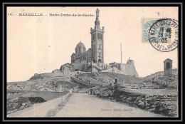 Delcampe - 09288 Carte Postale Notre Dame (postcard) Bouches Du Rhone N°111 Blanc 1905 Marseille Capucines Pour Lyon - 1877-1920: Semi-Moderne