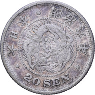 Delcampe - Japon, Meiji, 20 Sen, 1873, Argent, TTB - Japon