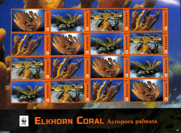 Delcampe - Grenada 2016 WWF, Elkhorn Coral M/s (with 4 Sets), Mint NH, Nature - World Wildlife Fund (WWF) - Autres & Non Classés
