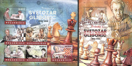 Delcampe - Mozambique 2012 Svetozar Gligoric 2 S/s, Mint NH, Sport - Chess - Scacchi
