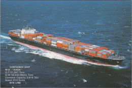 Delcampe - Ship M S KAGA Container Ship NYK Line Cargo Ship Unposted #SEX598 - Handel