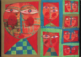 Delcampe - HUNDERTWAssER Friedrich Kuenstlerkarte Die Glorreichen Sieben - Sonstige & Ohne Zuordnung