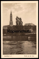 Delcampe - ALTE POSTKARTE LANDSHUT PARTIE AN DER ISAR BRÜCKE Ansichtskarte AK - Landshut