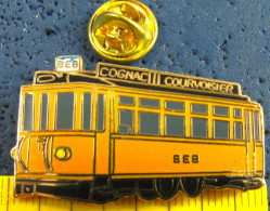 Delcampe - COGNAC COURVOISIER - TRAMWAY - TRAM - EGF - N°389 - BEB - TRANSPORTS PUBLICS - SUISSE - SCHWEIZ - SVIZZERA - 4cm -  (36) - Beverages