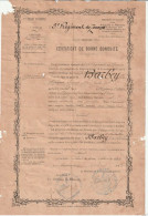 Delcampe - Certificat De Bonne Conduite, 1893, 3ème Régiment De Zouaves, Soldat Barbey, Saint-Etienne-l'Allier (Eure) - Documents