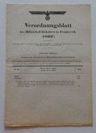 Delcampe - VERORDNUNGSBLATT Des Militärbefehlshabers In Frankreich N°86 1 Avril 1943 EXC ETAT WW2 VOBIF Occupation Circulation - Documents
