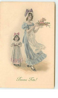 Delcampe - N°13480 - MM Vienne N°194 - Bonne Fête -Jeune Femme Portant Un Cochon Dans Un Panier Et Une Fillette - Vienne