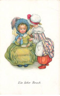 Delcampe - N°24311 - Illustrateur - S.B. Pearse - Ein Lieber Besuch - Deux Fillettes, L'une Servant Du Thé à L'autre - Sonstige & Ohne Zuordnung