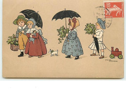 Delcampe - N°858 - Ethel Parkinson - Couple D'enfants Avec Des Parapluies - Parkinson, Ethel