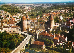Delcampe - SEMUR EN AUXOIS Vue Aerienne 4(scan Recto Verso)MF2783 - Semur