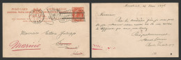 Delcampe - CANADA. 1898 (25 May). Montreal - Italy, Sora, Fwded Marino. 2c Red QV Stat Acrd, Flag Slogan Cds, With Doble Black Hori - Andere & Zonder Classificatie