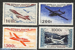 Delcampe - France 1954 Airmail 4v, Mint NH, Transport - Aircraft & Aviation - Nuevos